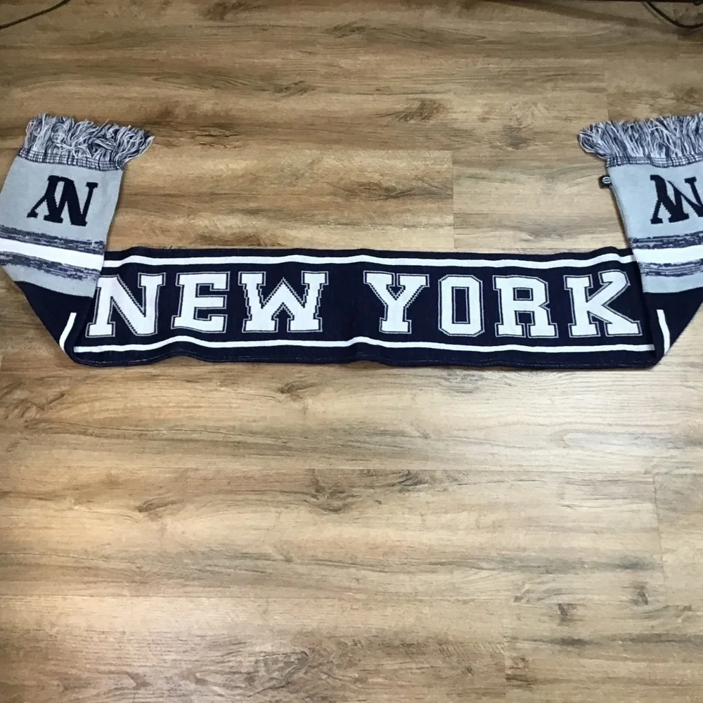 New YORK Jets Scarf Fringe Unisex Soft Warm Athletic Team Blue White Gray OS
